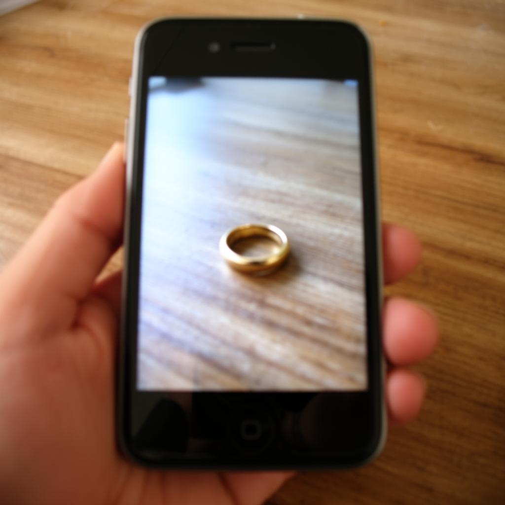 Phone snapshot of a gold ring